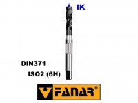 Závitník strojní M10 HSSE-PM ISO2 (6HX) DIN371 TiCN IK spirálový (15°) , FANAR