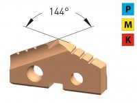 Vrtací břitová destička HSSE-PM 144° na ocel, nerez a litinu , Karnasch